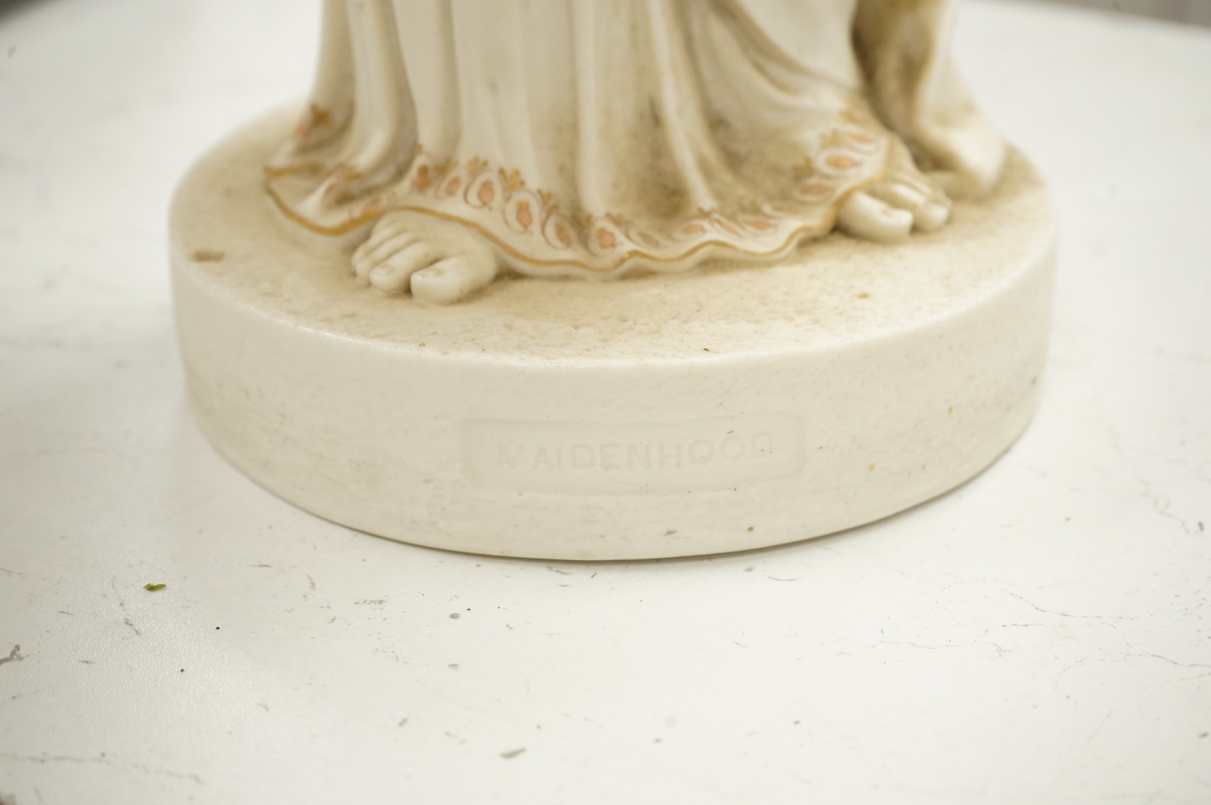 A Victorian Copeland Parian figure, ‘Maidenhood’, 56cm high